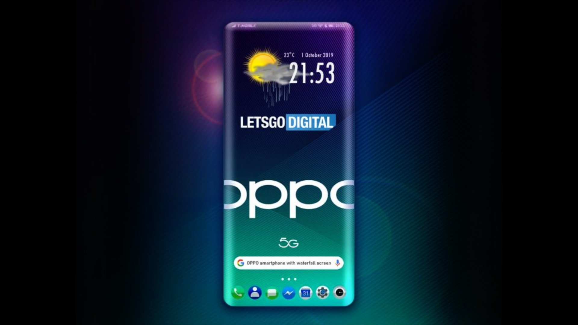 OPPO được cấp bằng sáng chế về một thiết kế màn hình smartphone lạ, viền cong “thác nước” cho cả bốn cạnh