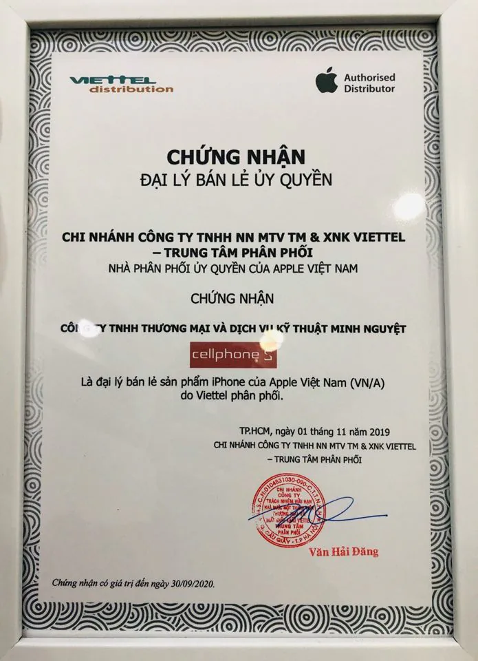 CellphoneS trở thành đại lý bán lẻ uỷ quyền iPhone chính hãng VN/A của Apple Việt Nam