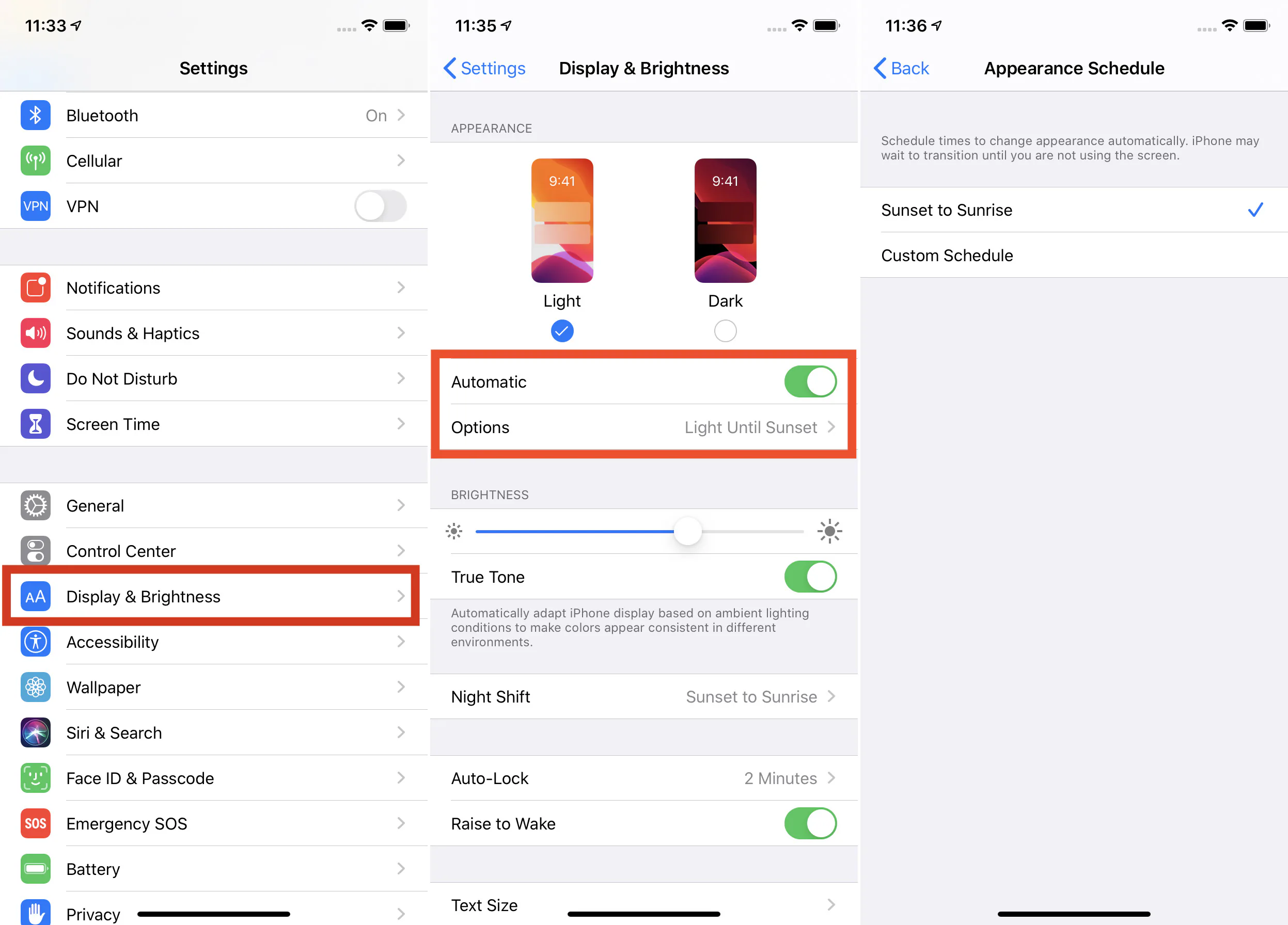 dark mode trên iPhone