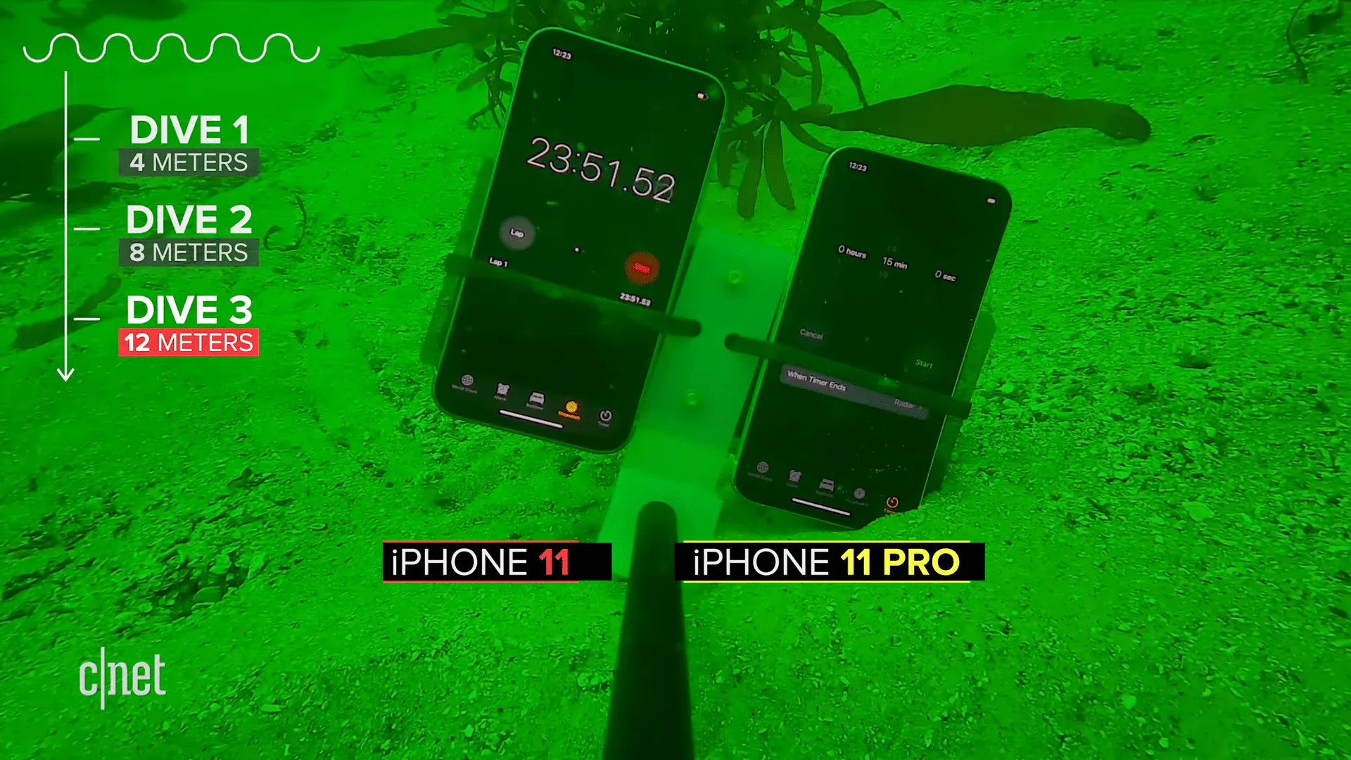 Thử nghiệm lặn sâu iPhone 11 và iPhone 11 Pro: 12 mét vẫn không xi nhê!