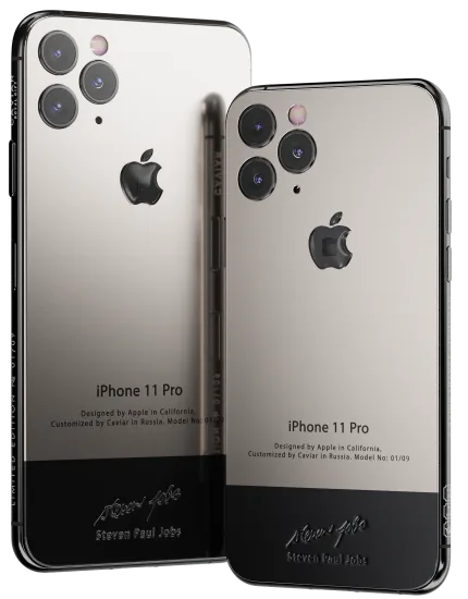 Caviar tung bản iPhone 11 đơn giản nhưng sang trọng, sử dụng hoàn toàn titanium và có đính vải áo len của Steve Jobs