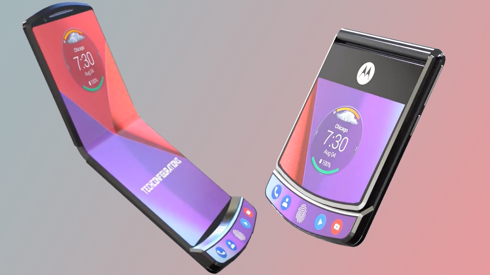 Lộ hình ảnh thiết kế chiếc điện thoại gập RAZR của Motorola