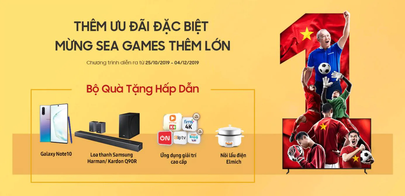 Thưởng thức đại tiệc thể thao SEA Games 2019 tại nhà cùng ưu đãi khủng từ TV Samsung