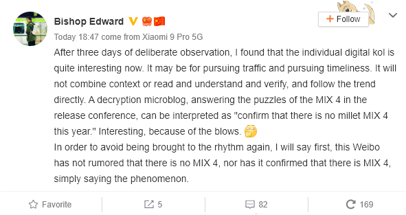 Xiaomi rút lại tuyên bố 'sẽ không có Mi Mix 4' và đăng bài đính chính