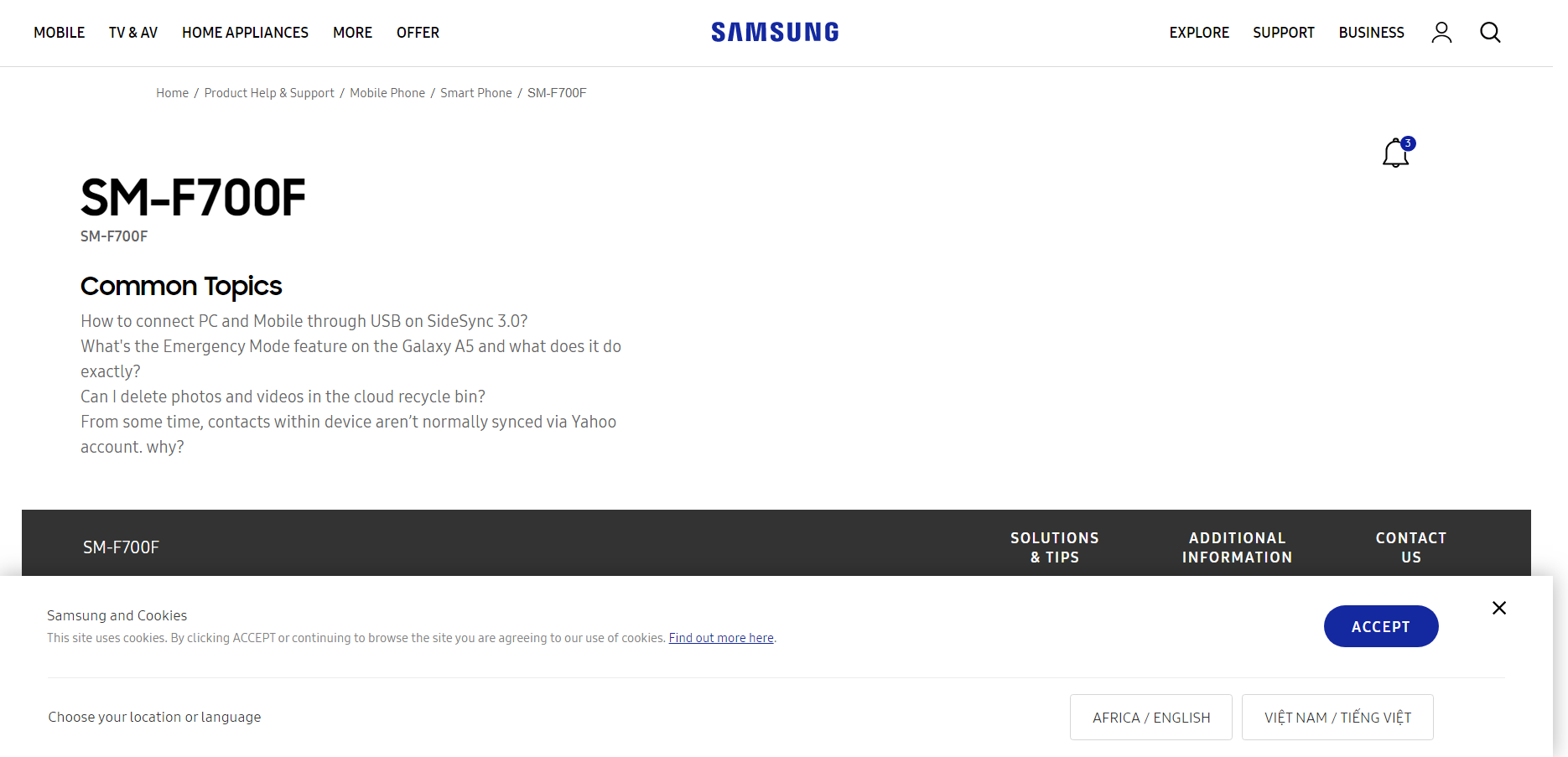 Samsung thêm trang hỗ trợ thiết bị màn hình gập trên website chính thức của mình