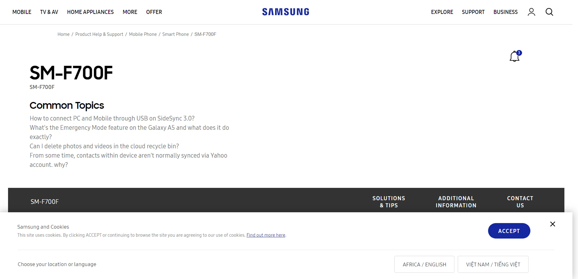 Samsung thêm trang hỗ trợ thiết bị màn hình gập trên website chính thức của mình