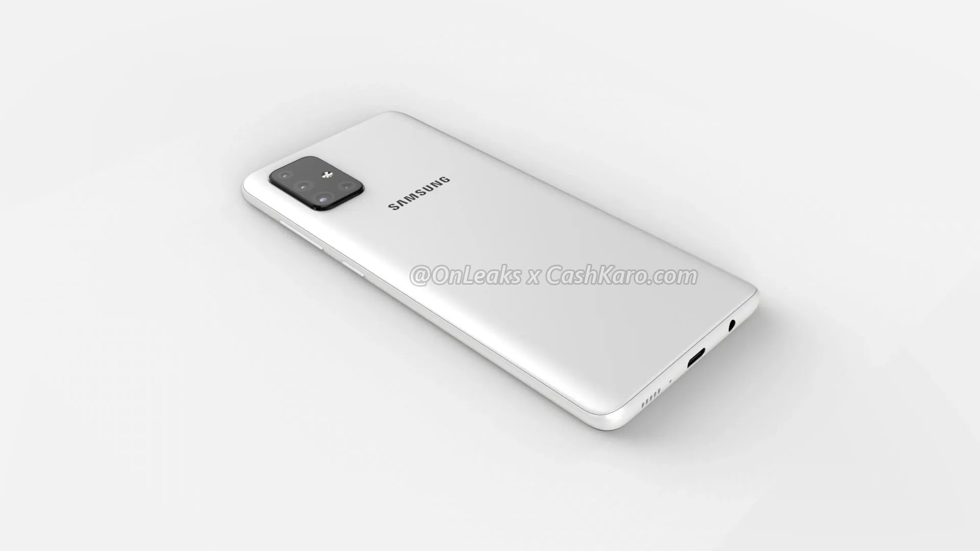 Lộ diện Galaxy A71 với cụm bốn camera sau, màn hình lớn, camera trước đục lỗ