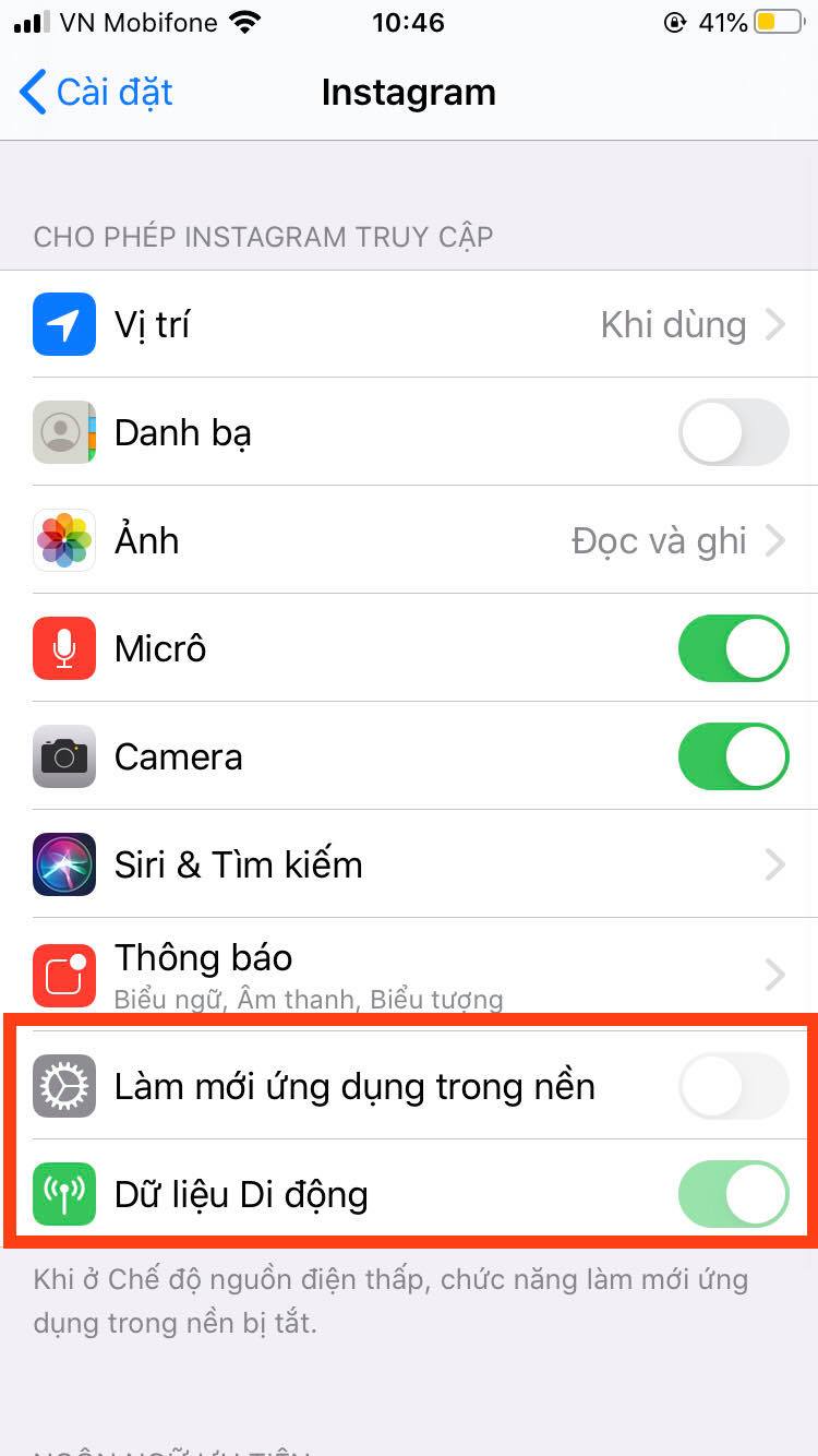 Cách tiết kiệm dung lượng mạng 3G/4G trên iPhone chạy iOS 13