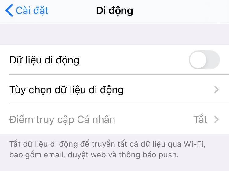 Cách tiết kiệm dung lượng mạng 3G/4G trên iPhone chạy iOS 13