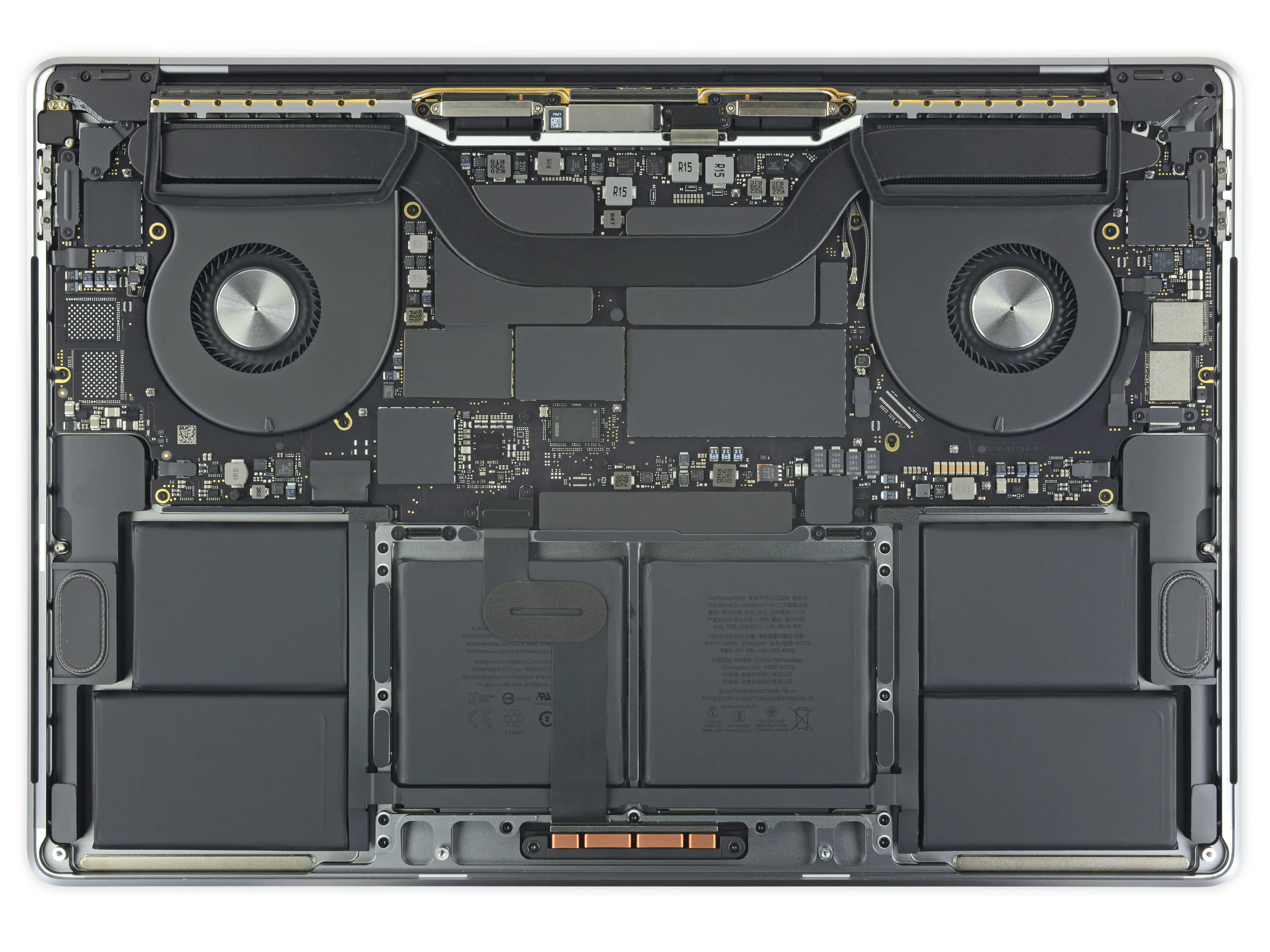Tháo tung MacBook Pro 16-inch cùng iFixit: Pin lớn hơn, loa lớn hơn, không thể nâng cấp cấu hình bổ sung