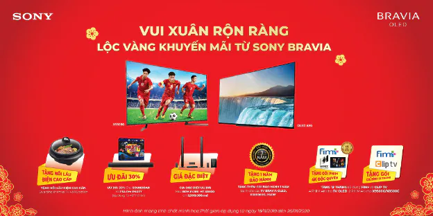 Sony tung khuyến mãi hưởng ứng mùa bóng lớn nhất khu vực và mùa lễ hội cuối năm cho sản phẩm TV Bravia