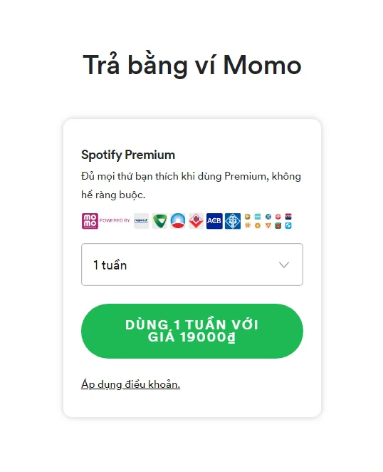 Hướng dẫn đăng ký Spotify Premium không cần thẻ tín dụng