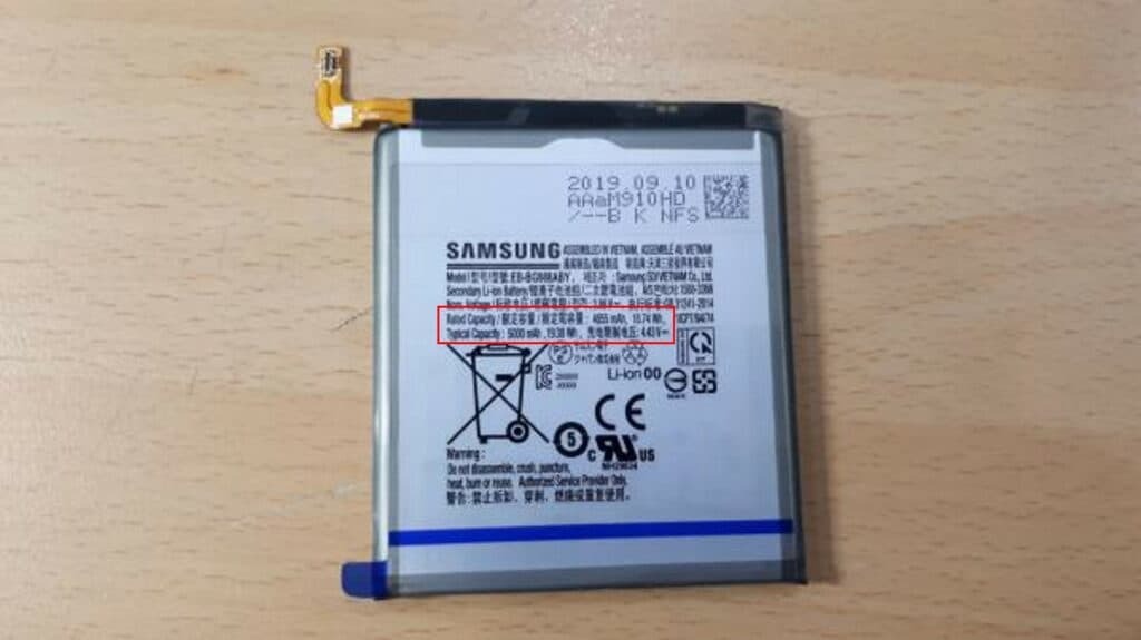 Samsung sẽ lần đầu tiên dùng viên pin 5,000mAh từ LG bên trong Galaxy S11+