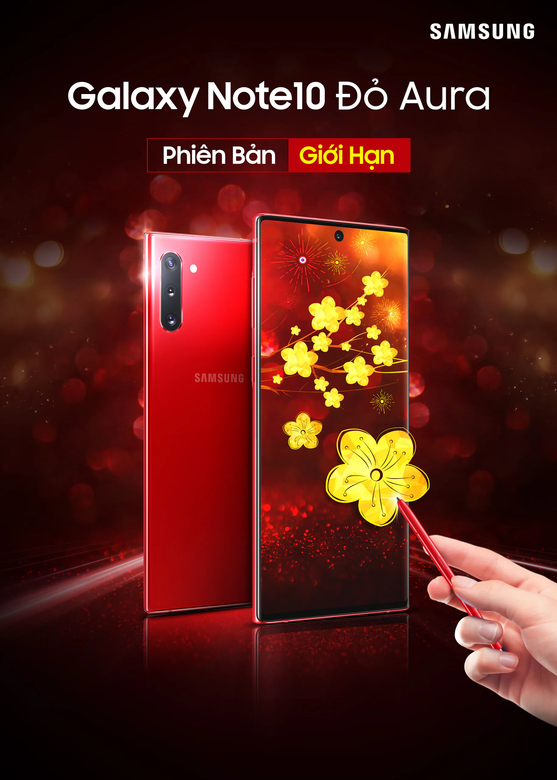 Galaxy Note10 và Note 10+ có thêm hai màu sắc mới: Đỏ Aura may mắn và Xanh Aura thời thượng