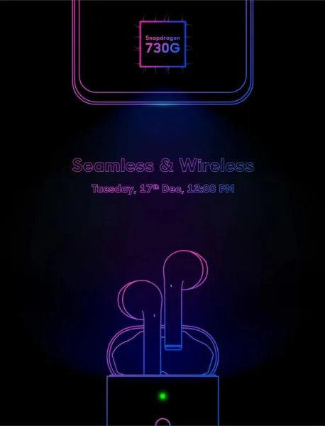 Tai nghe không dây true wireless của Realme và XT 730G sẽ được ra mắt vào 17/12
