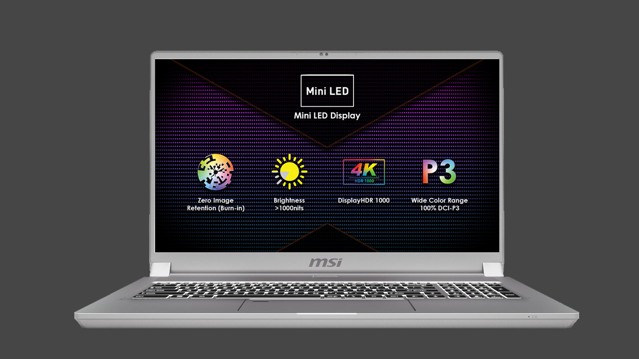 MSI ra mắt laptop Creator 17, laptop sử dụng tấm nền Mini LED đầu tiên trên thế giới