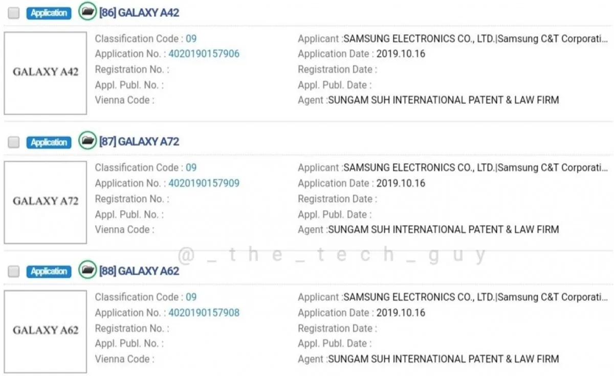 Samsung vừa đăng ký thương hiệu 9 mẫu máy dòng Galaxy A mới