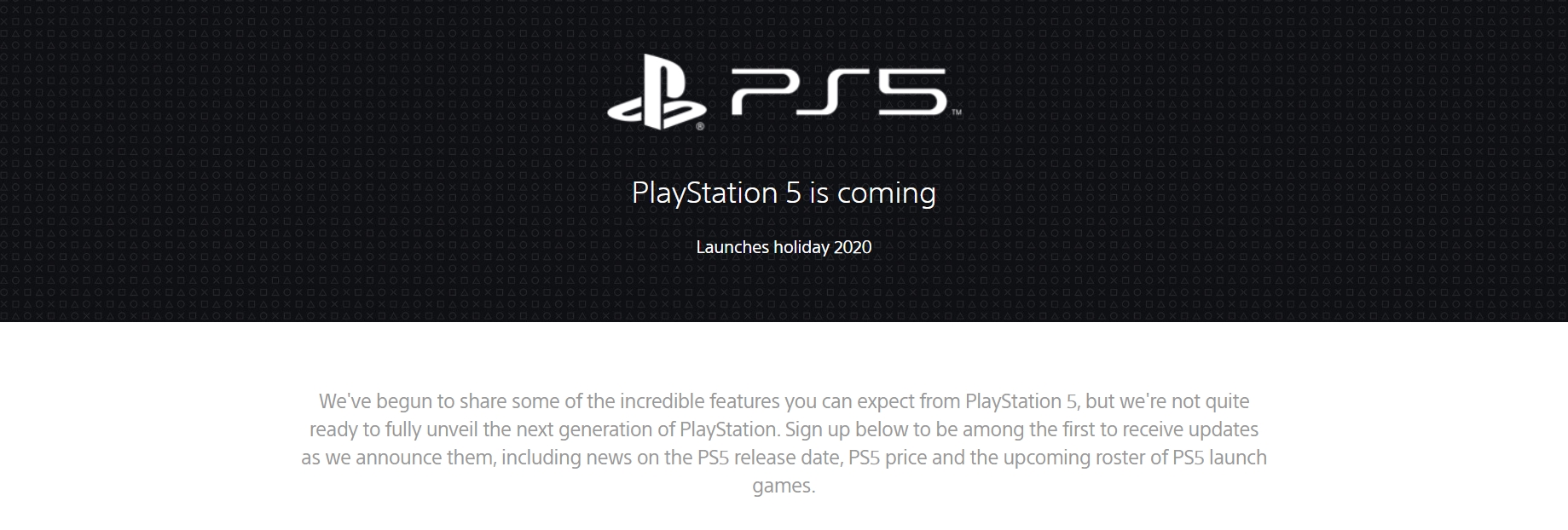 Sony tung trang web giới thiệu PlayStation 5 để người dùng có thể nắm bắt thông tin