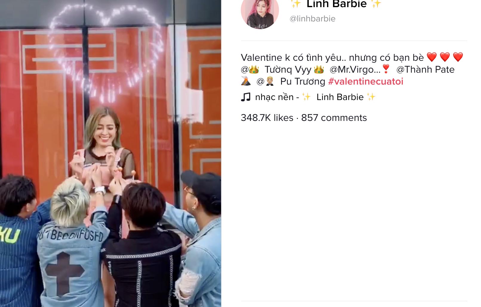 Cùng TikTok đón Valentine 2020 ngập tràn tình yêu với chiến dịch #Valentinecuatoi