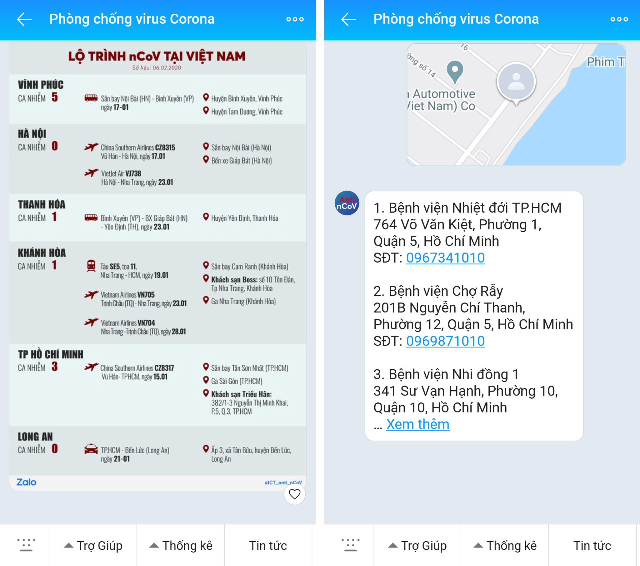 Ra mắt chatbot về nCoV trên Zalo, kiểm tra khu vực lây nhiễm theo địa phương