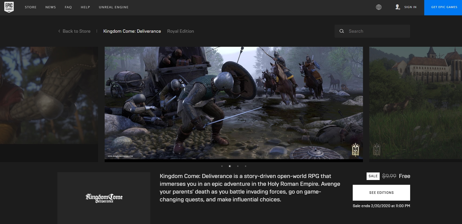 Nhanh tay lấy ngay Kingdom Come: Deliverance, game nhập vai hành động đỉnh cao đang được Epic tặng miễn phí 100%