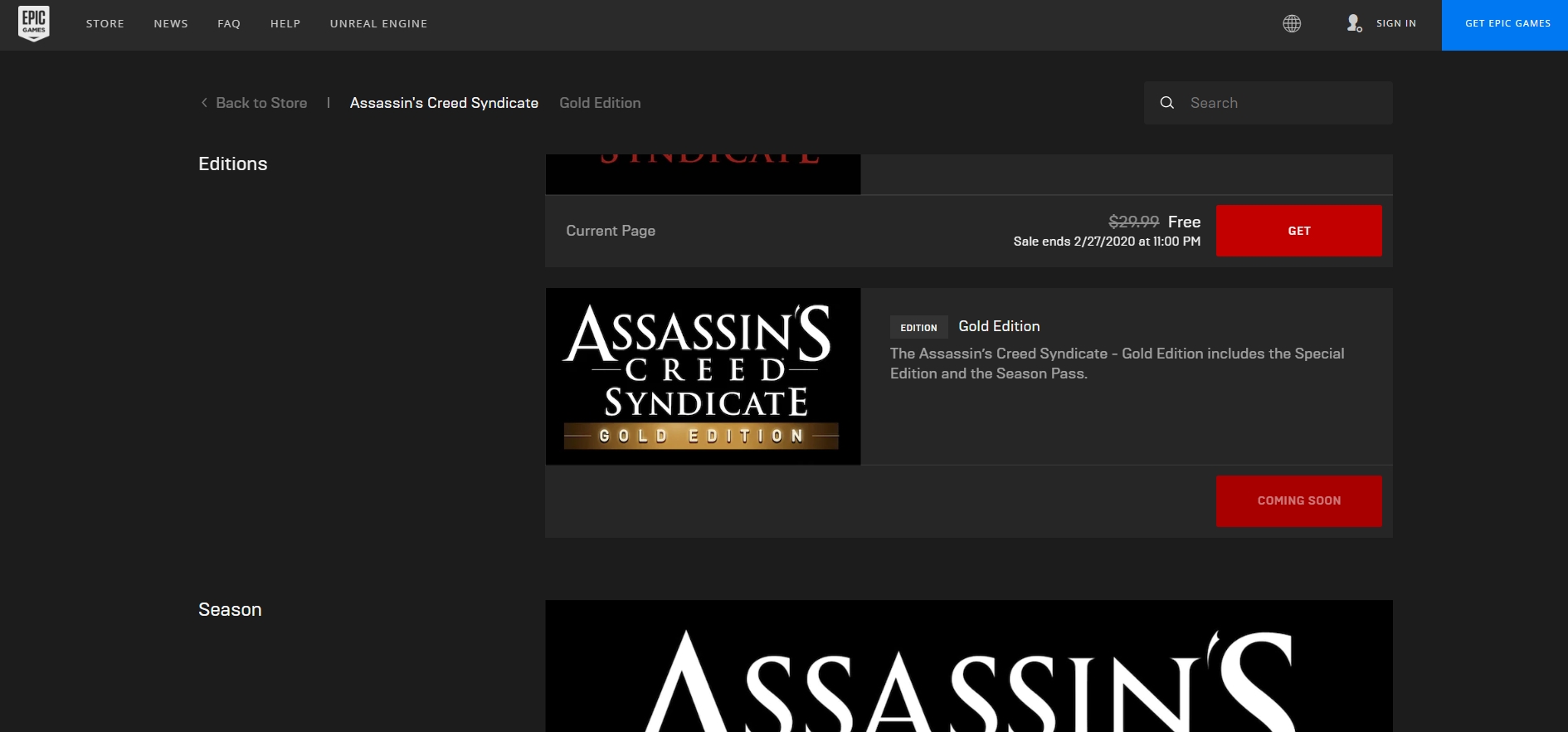 Nhanh tay lấy game Assassin's Creed Syndicate hiện đang được Epic Games tặng miễn phí
