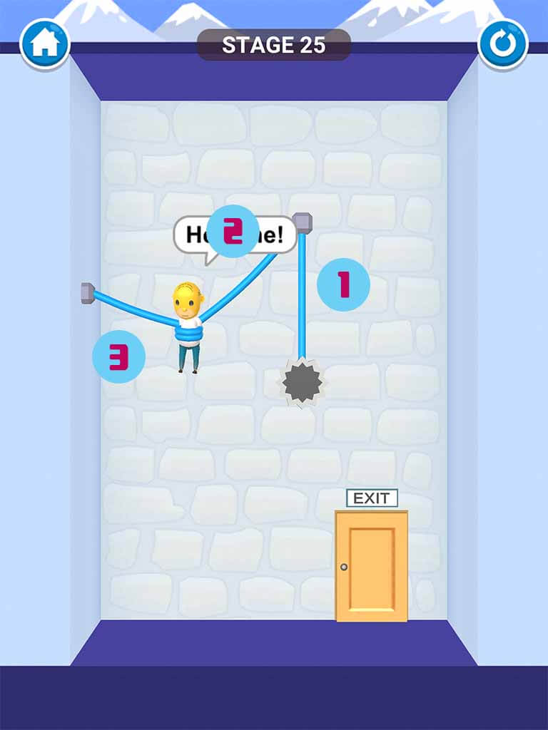 Đáp án game Rescue Cut - Rope Puzzle: Cắt làm sao để giải cứu nhân vật