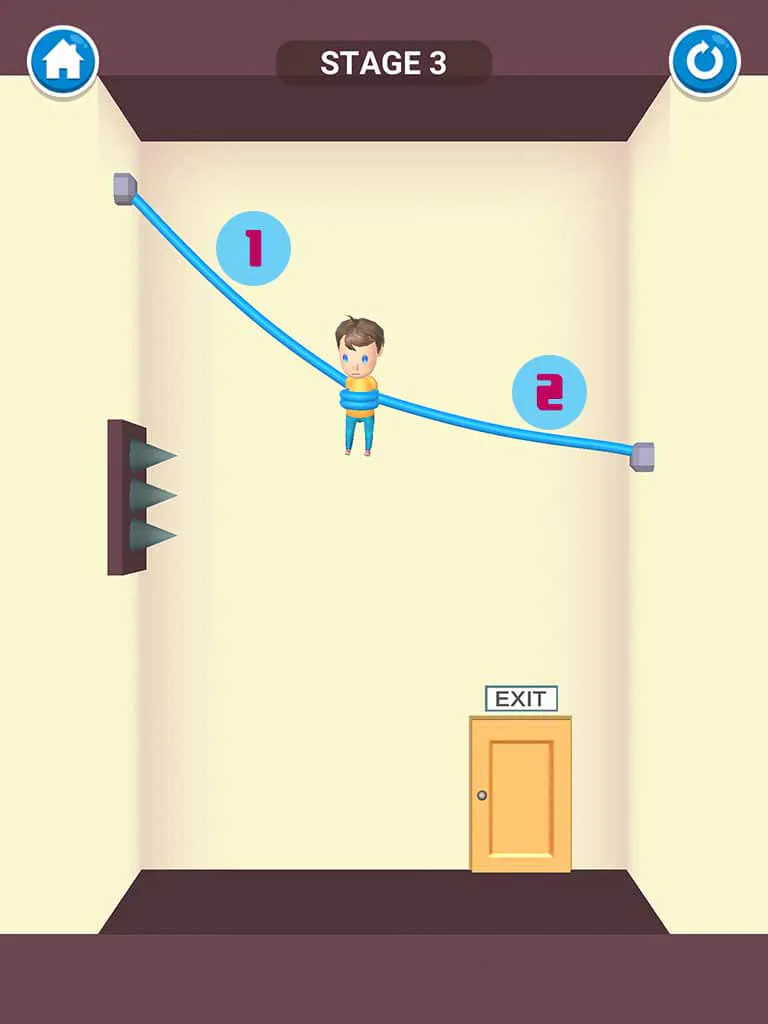 Đáp án game Rescue Cut - Rope Puzzle: Cắt làm sao để giải cứu nhân vật