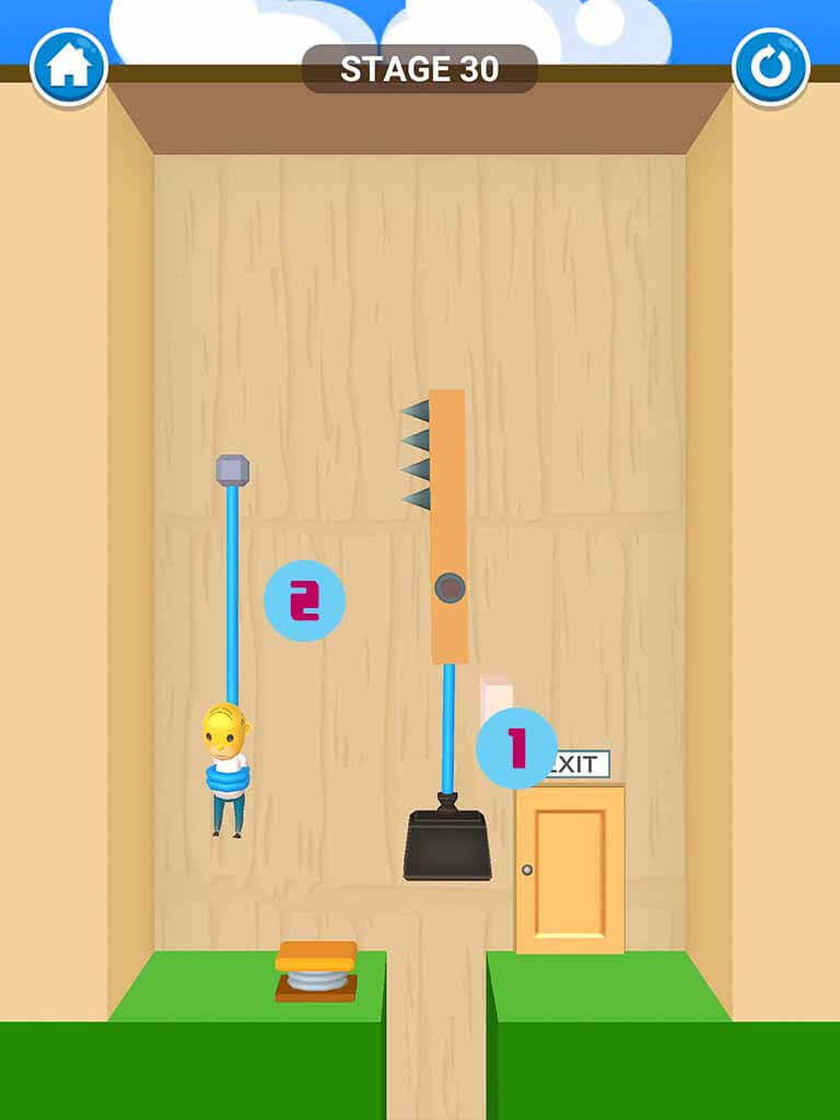 Đáp án game Rescue Cut - Rope Puzzle: Cắt làm sao để giải cứu nhân vật