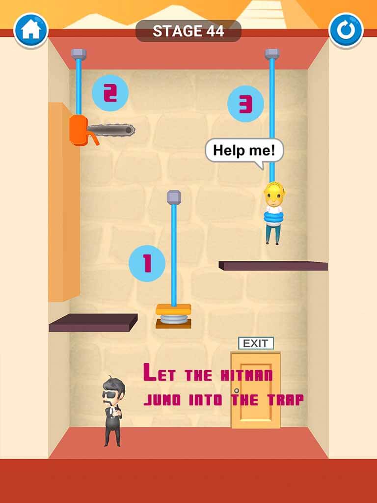 Đáp án game Rescue Cut - Rope Puzzle: Cắt làm sao để giải cứu nhân vật