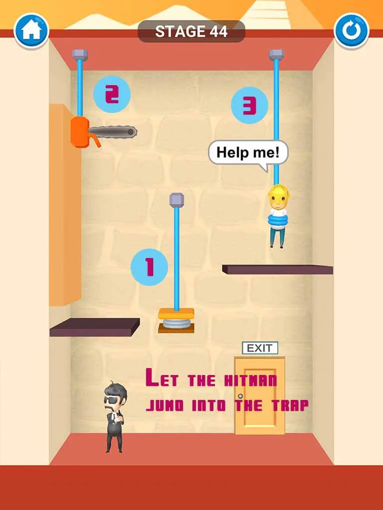 Đáp án game Rescue Cut - Rope Puzzle: Cắt làm sao để giải cứu nhân vật
