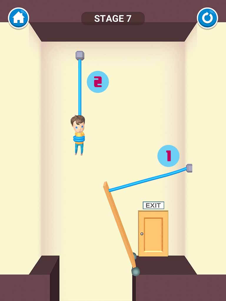 Đáp án game Rescue Cut - Rope Puzzle: Cắt làm sao để giải cứu nhân vật