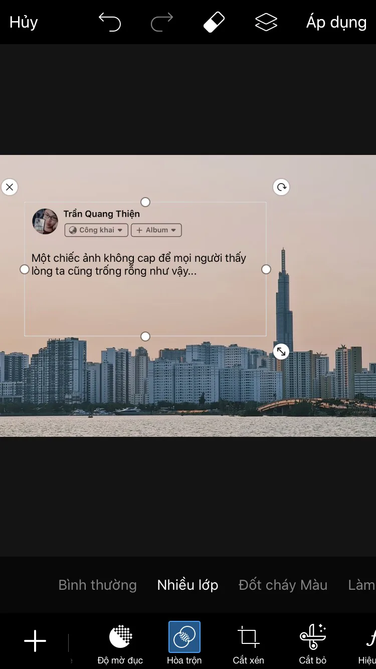 Cách chèn chữ và đoạn chat vào ảnh với ứng dụng PicsArt