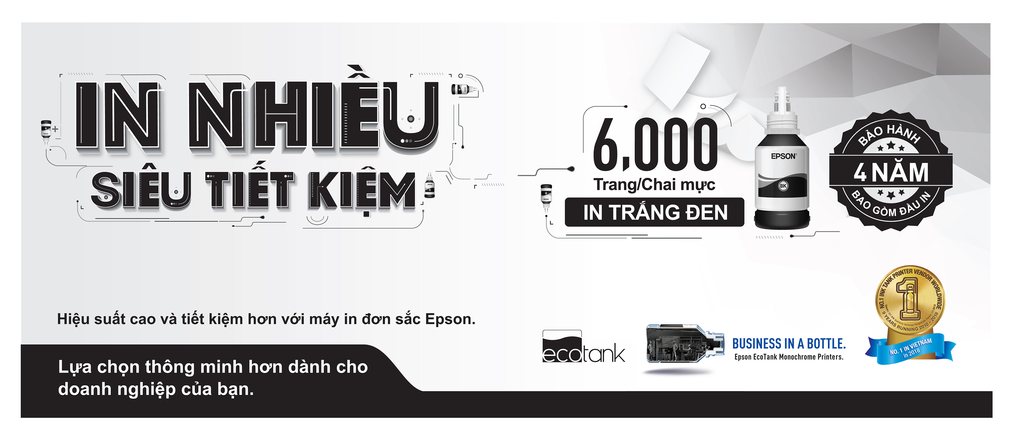 EPSON ra mắt máy in đơn sắc siêu tiết kiệm tại Việt Nam