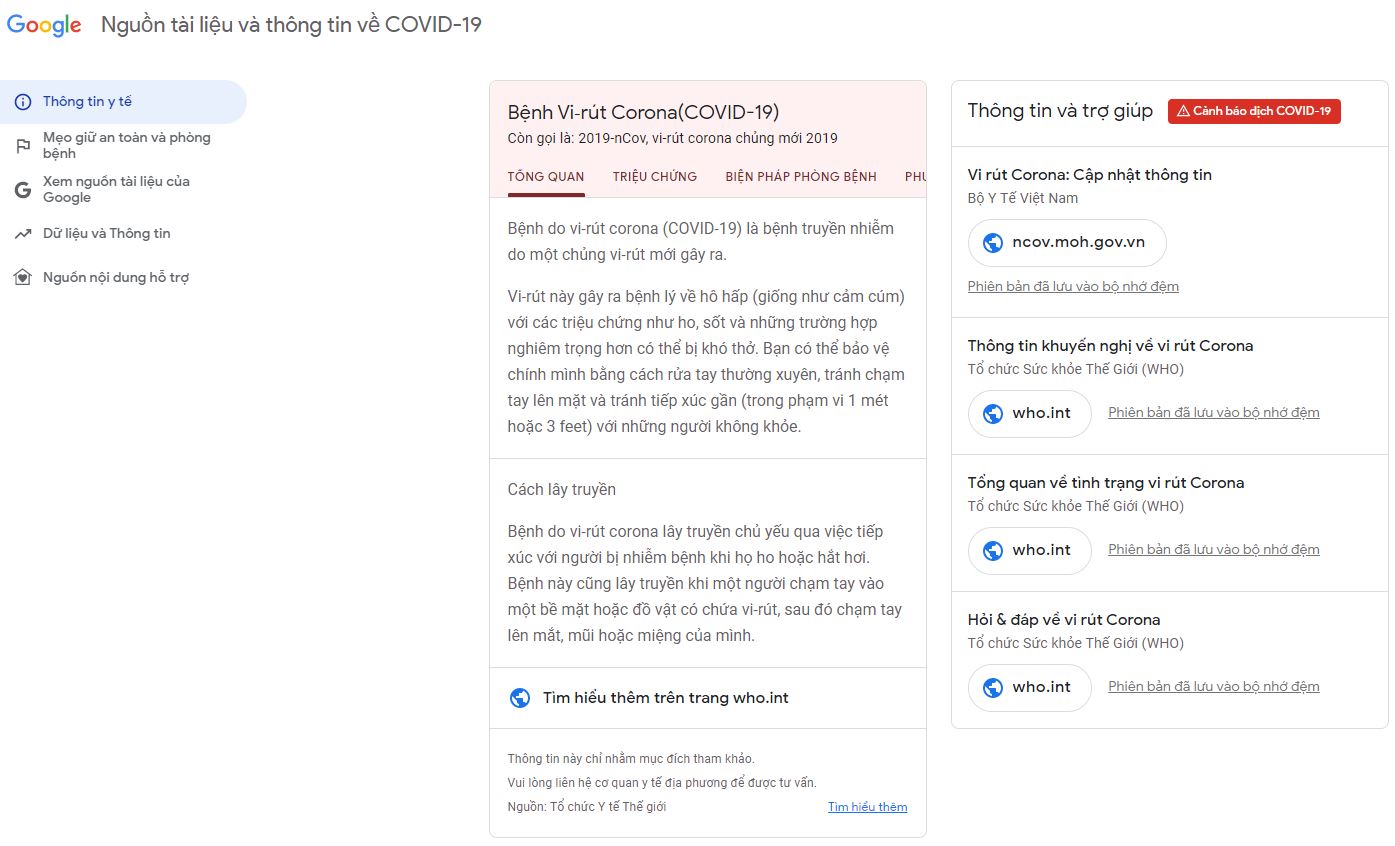 Google tri ân những người đầu tuyến chống dịch COVID-19