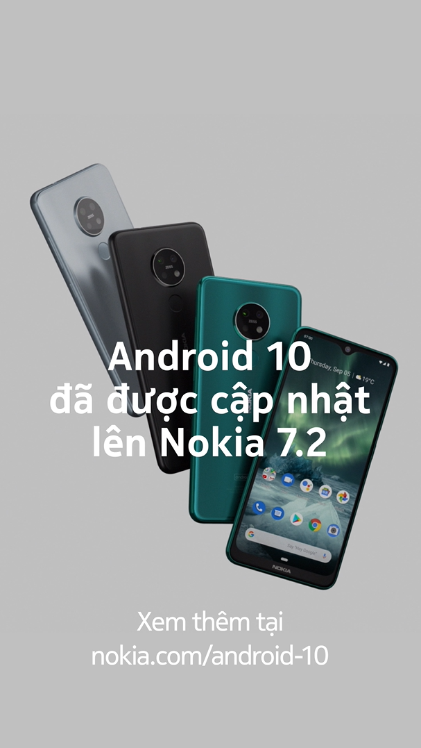 Nokia 7.2 chính thức được cập nhật Android 10