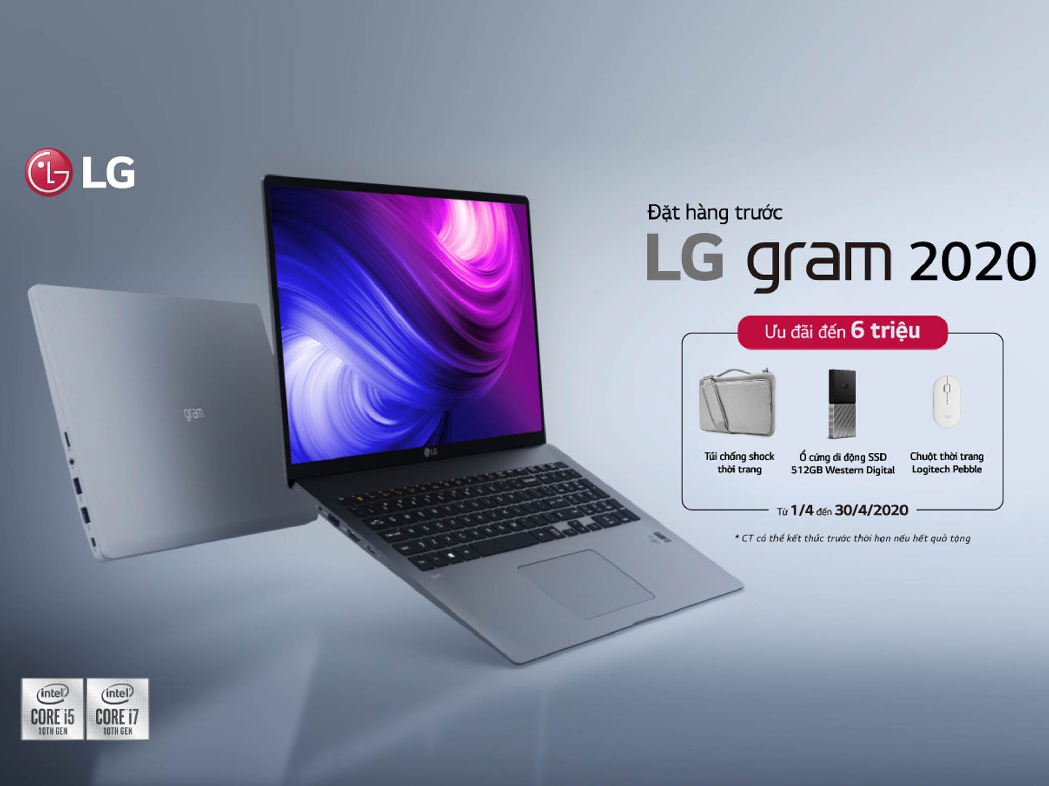 LG ra mắt laptop LG gram 2020: Bộ xử lý Intel Core thế hệ thứ 10, pin lâu, thiết kế siêu mỏng nhẹ