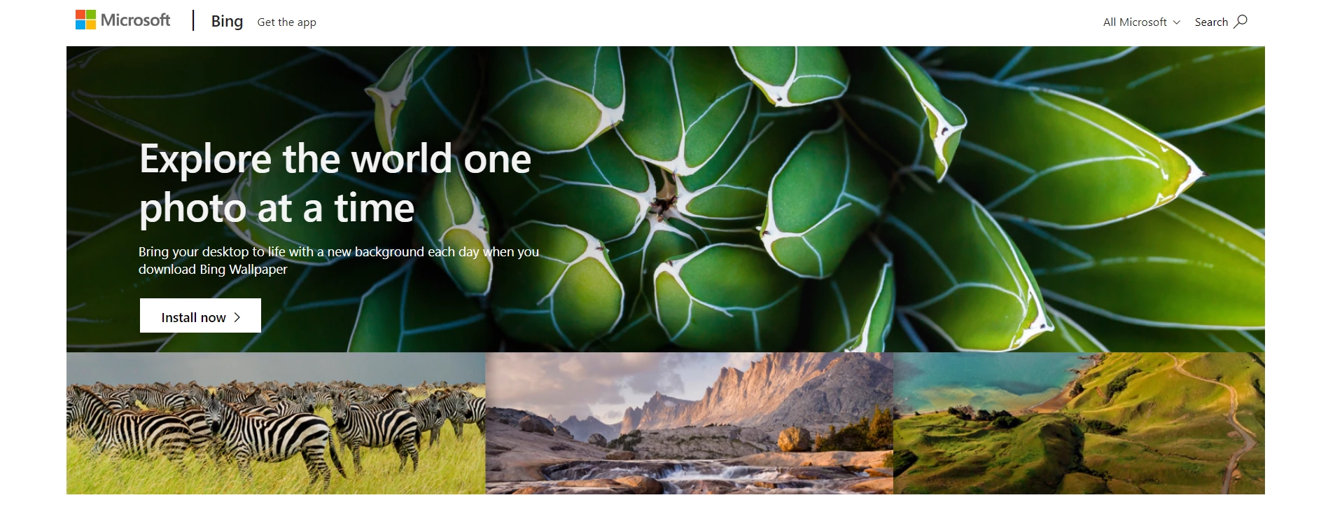 Microsoft phát hành ứng dụng chuyển đổi ảnh nền Bing Wallpaper