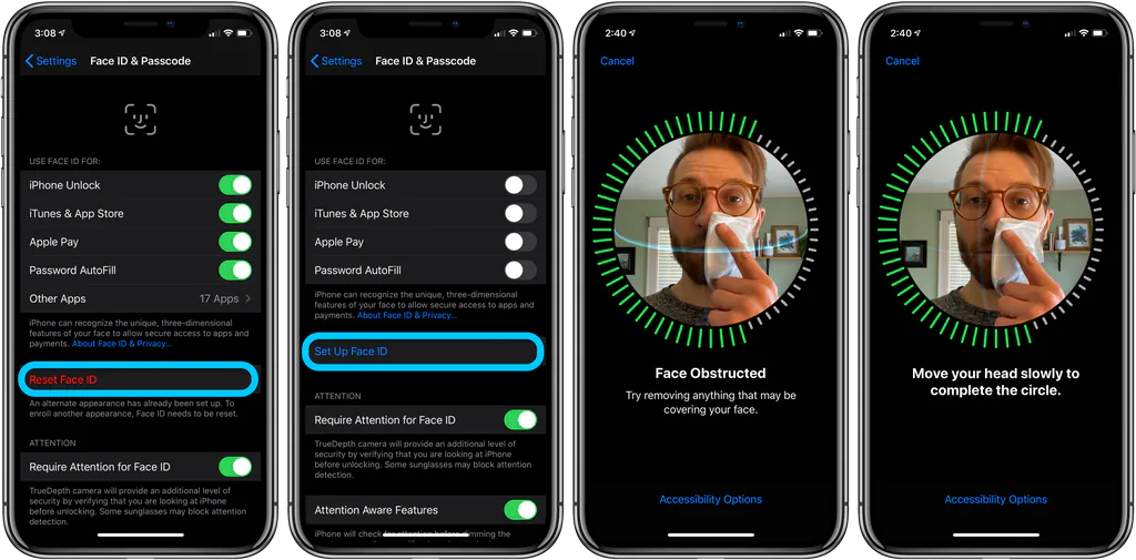 Cách cải thiện khả năng quét Face ID khi đeo khẩu trang