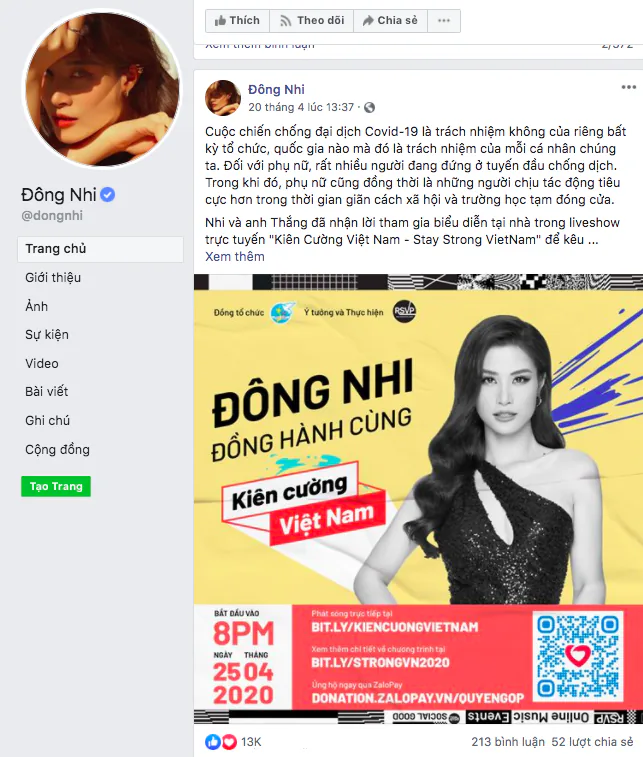 Gần 20 nghệ sĩ, ca sĩ hàng đầu Việt Nam tham gia đêm nhạc trực tuyến “Kiên Cường Việt Nam”