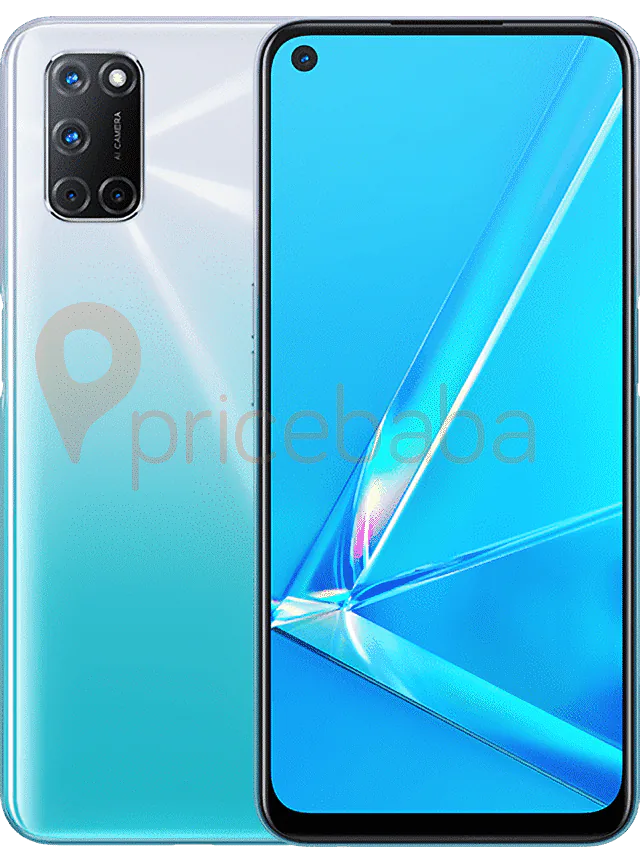 Lộ diện ảnh render OPPO A92 với cụm camera sau hình chữ L và camera trước đục lỗ