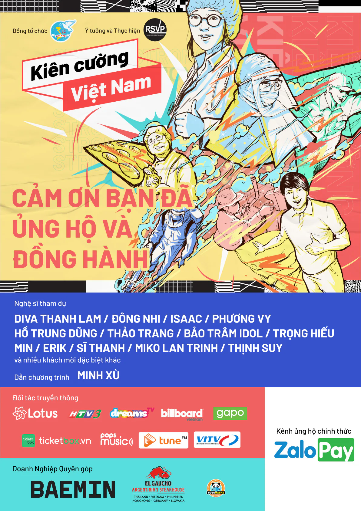Hơn 20 nghệ sĩ, ca sĩ, cầu thủ hàng đầu Việt Nam gây quỹ thành công hơn 1.3 tỷ đồng ủng hộ những phụ nữ tham gia tuyến đầu chống dịch và phụ nữ bị ảnh hưởng nghiêm trọng bởi dịch Covid-19