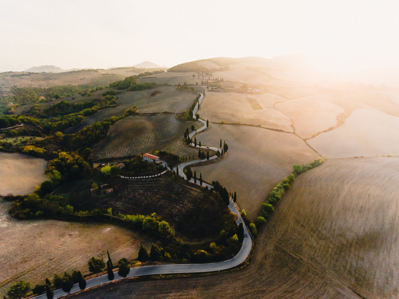 Những bức ảnh tuyệt đẹp của vùng đất Tuscany nước Ý được chụp bằng drone