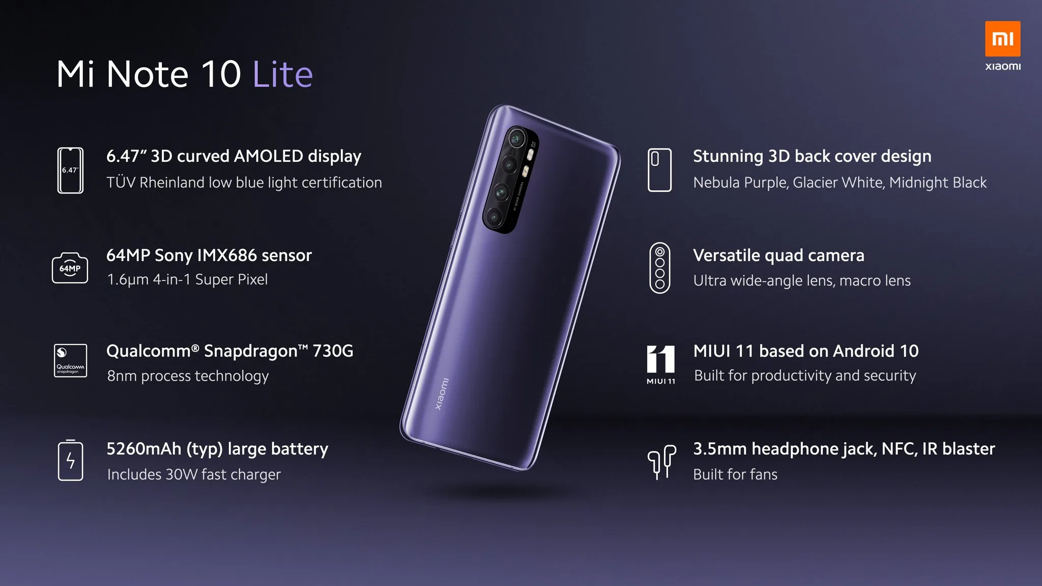 Xiaomi Mi Note 10 Lite chính thức ra mắt, nhiều tính năng thông minh với mức giá phải chăng