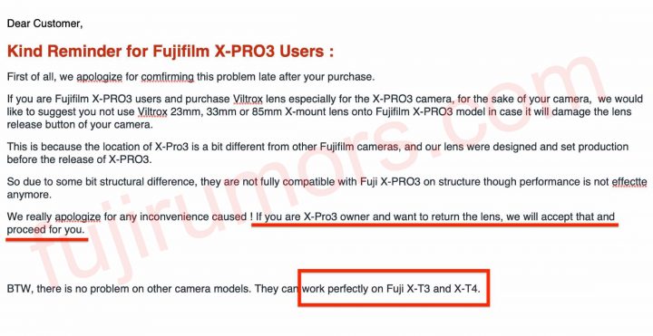 Người dùng Fujifilm X-Pro3 có thể trả lại ống kính Viltrox đang gặp vấn đề về thiết kế cấu trúc