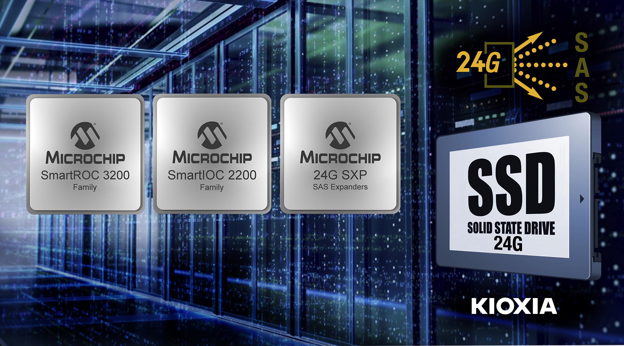 Microchip Technology và KIOXIA America hoàn thành đo kiểm giải pháp lưu trữ 24G SAS đầu tiên trong ngành