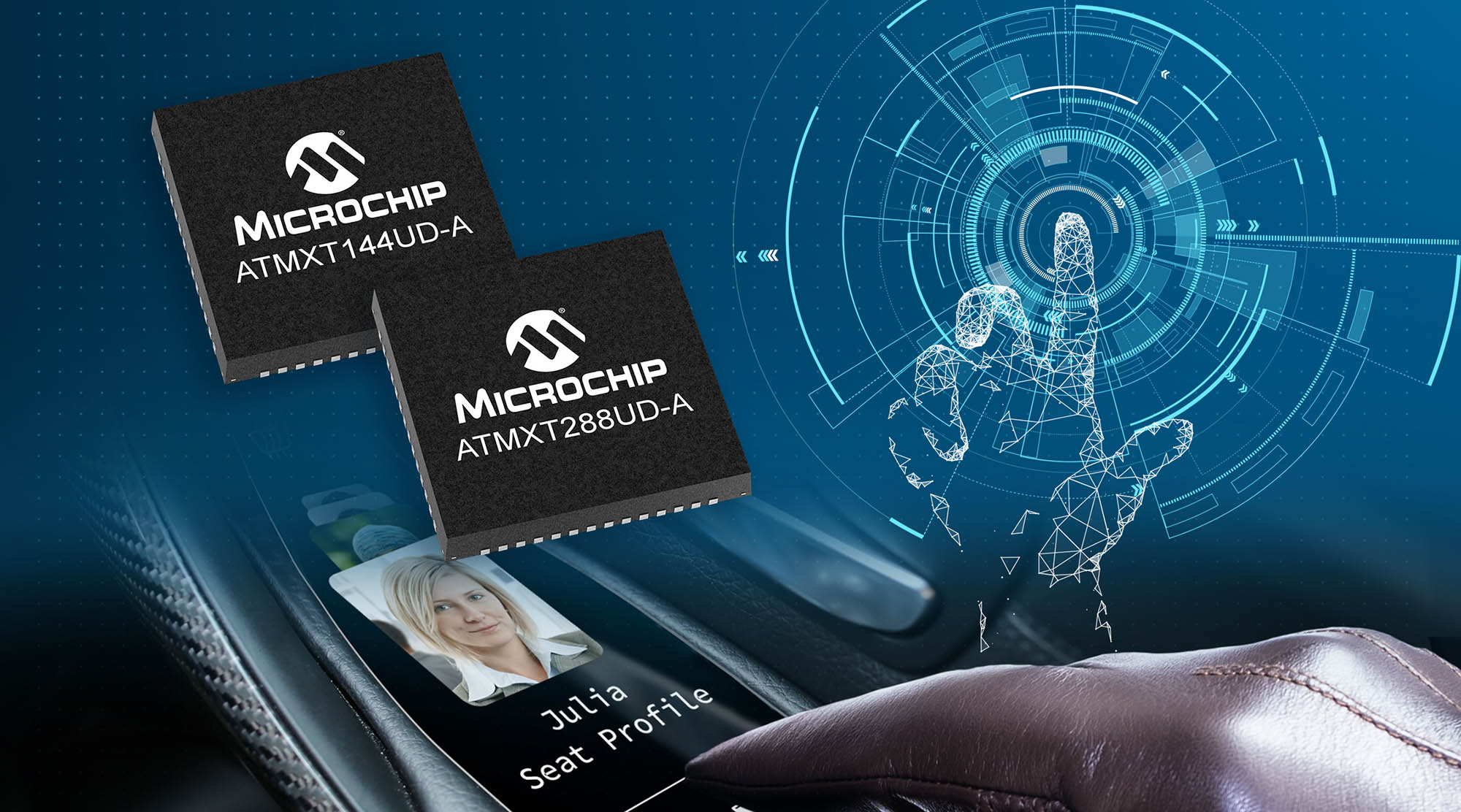 Microchip cung cấp bộ điều khiển ô tô maXTouch có kích thước nhỏ nhất dành cho các bề mặt cảm ứng thông minh và màn hình đa chức năng