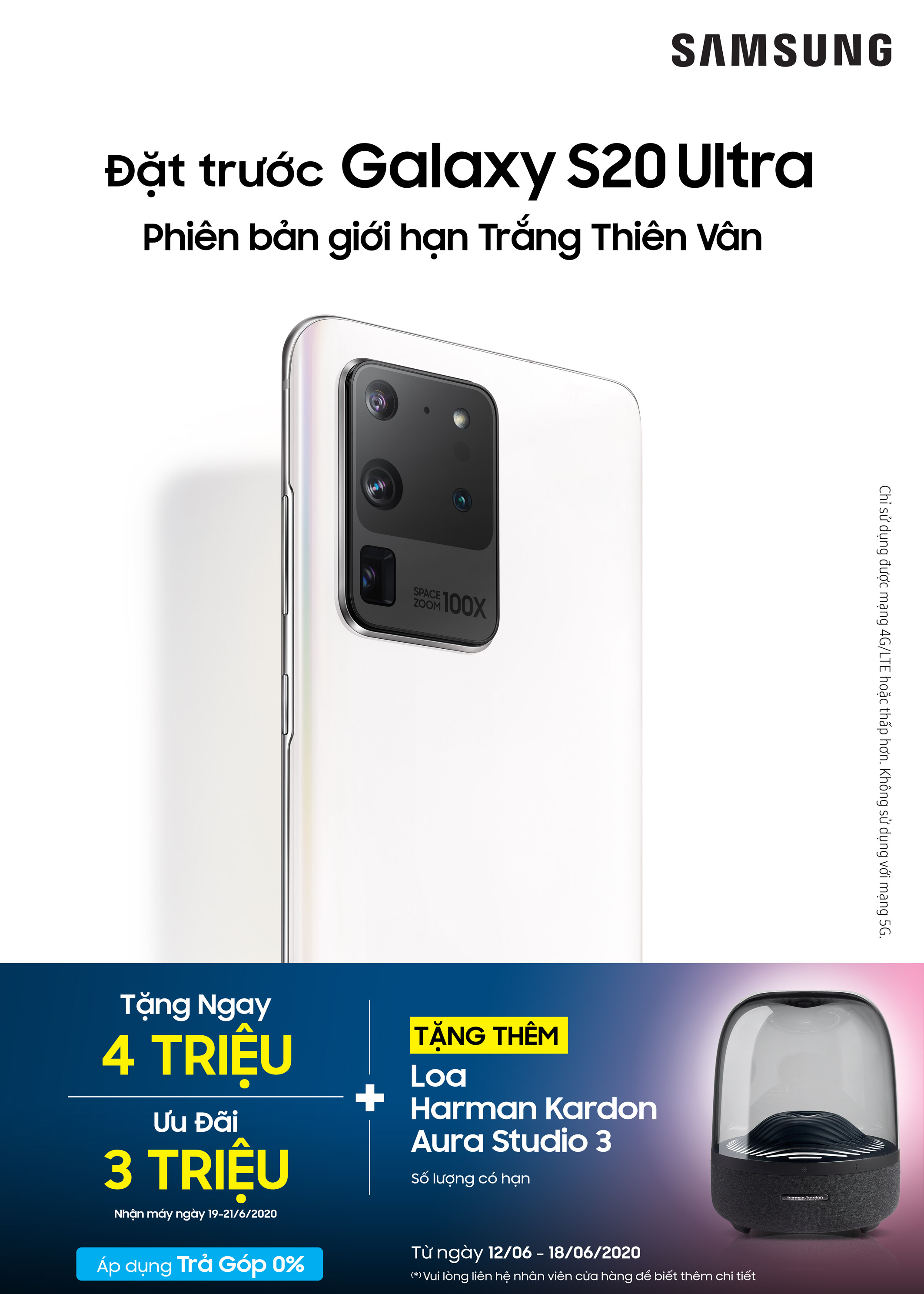 Ra mắt Galaxy S20 Ultra Phiên bản giới hạn Trắng Thiên Vân, giá 29,990,000 VND