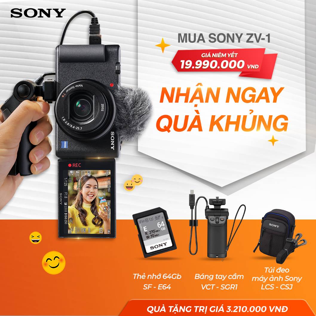 Sony ra mắt máy ảnh nhỏ gọn ZV-1 dành cho dân sáng tạo nội dung với giá 19,990,000 VND