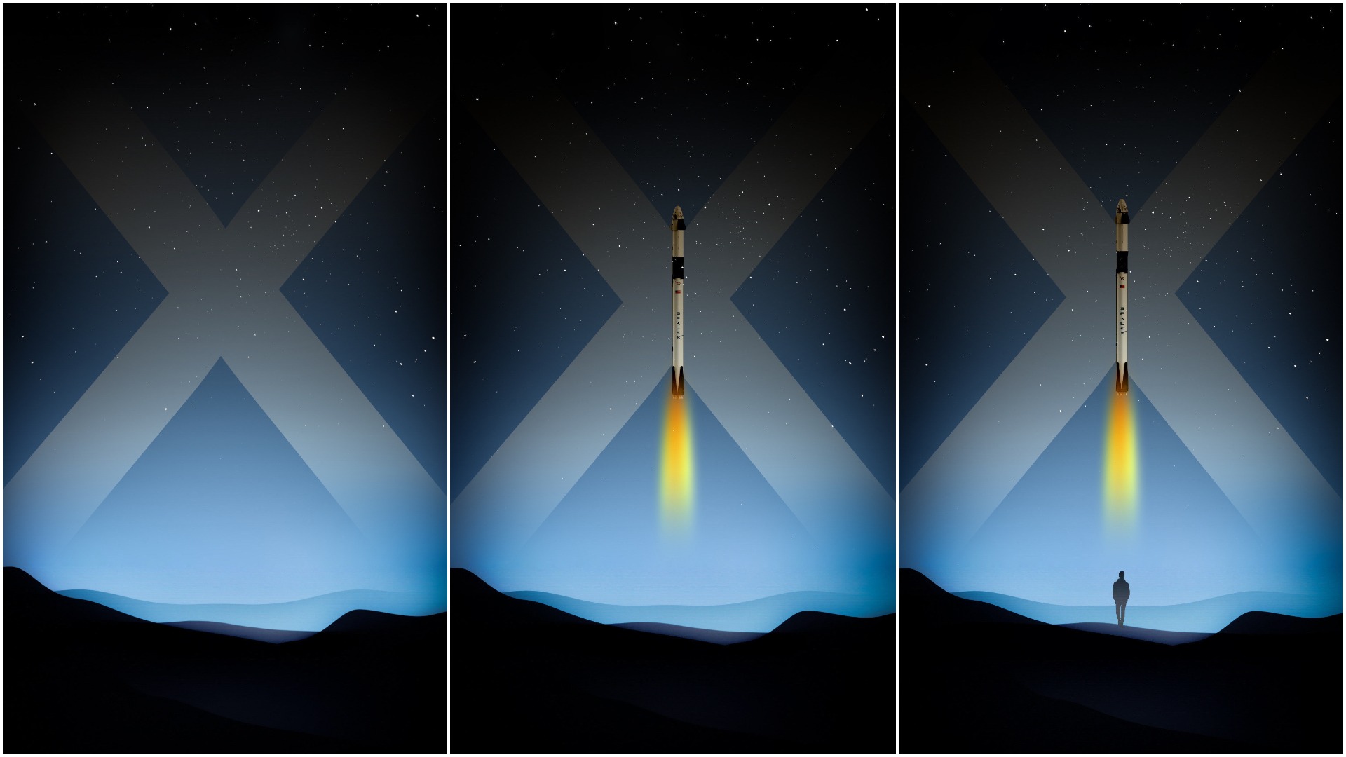 Ảnh nền đẹp cho iPhone kỷ niệm sự kiện lịch sử của SpaceX đưa thành công phi hành gia NASA vào vũ trụ